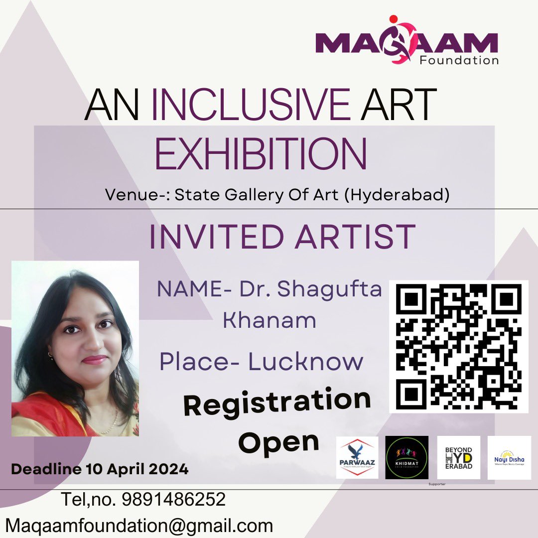 *Hi*
Dear artists friends
*Please remember
(10/04/24) is the last date* of submission of this event.
*Don't miss the chance
Please send your entry on :- forms.gle
33mhDcXNXkvSxUJX7
*contact:-
9891486252*