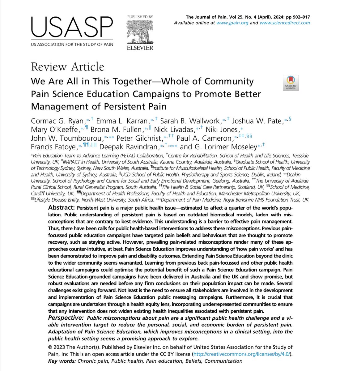We Are All in This Together—Whole of Community Pain Science Education Campaigns to Promote Better Management of Persistent Pain pdf.sciencedirectassets.com/272520/1-s2.0-…