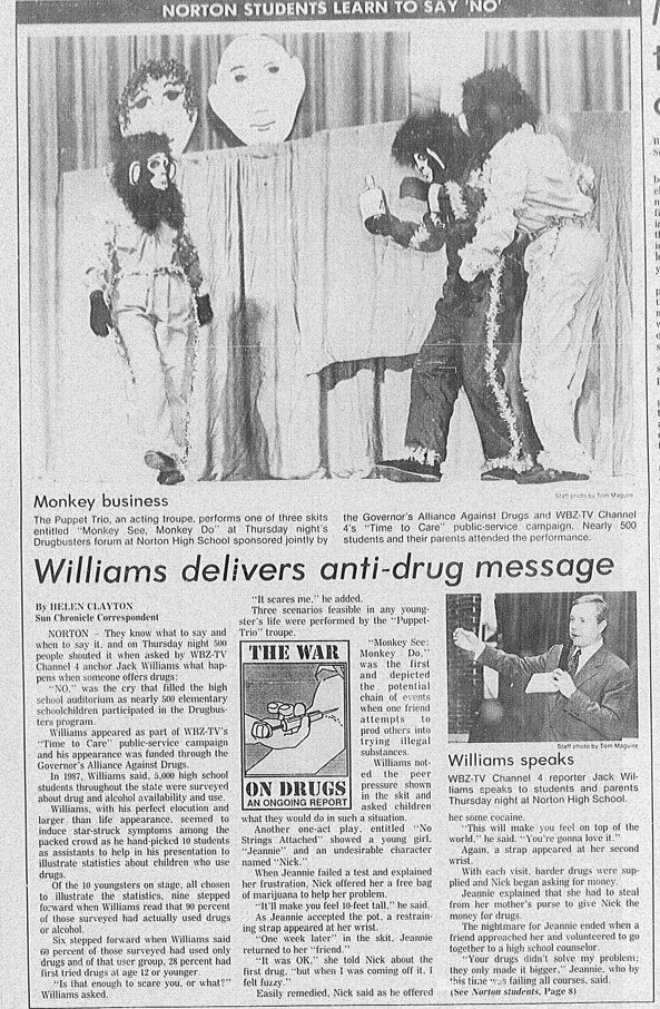 It was on Thursday March 29th, 1990 that WBZ Channel 4 anchorman Jack Williams went to Norton High School for a Drugbusters forum
@NortonSchools @RPStevens1176 @NHSLancersports @joneill727 @MrDolleman_NHS @LisaWBZ @davidwade @ericfisher @4cast4you @RochieWBZ @lizzwalker1