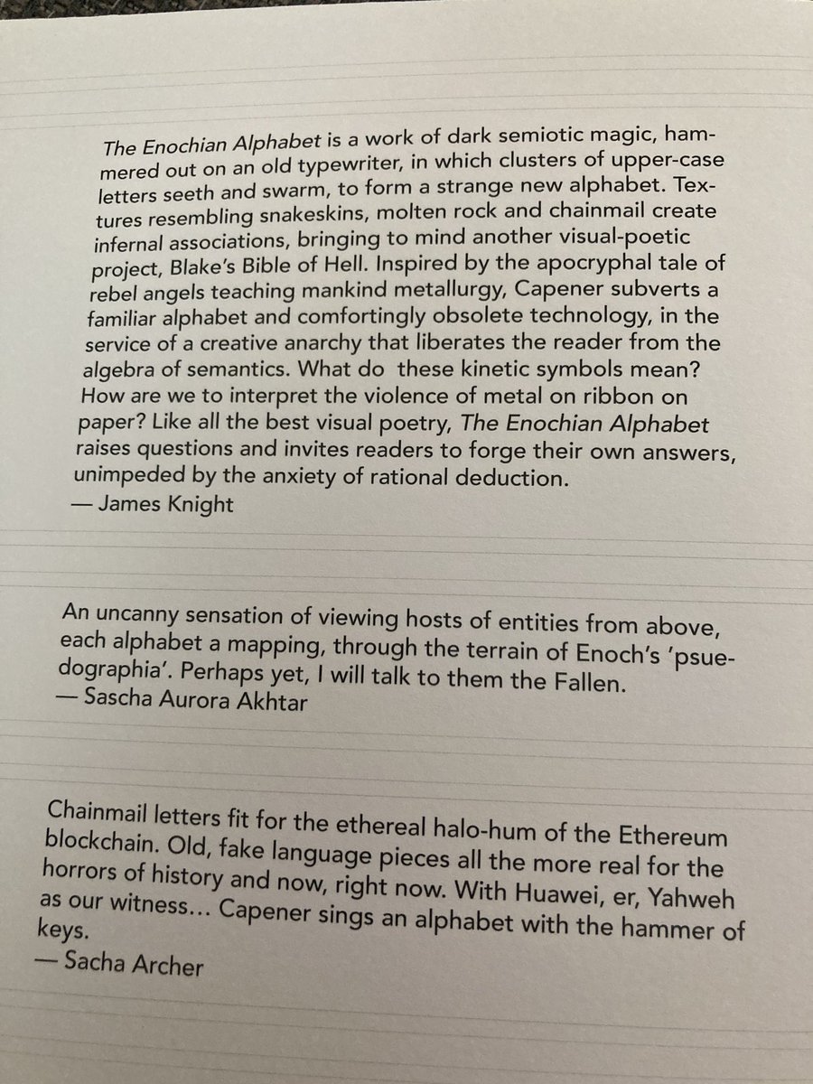 Just received a copy of this beauty. Thank you, @RichardCapener3 ! I strongly recommend you buy this from vispo publisher @timglaset, as do @AkhtarSascha @sachaarchermeat timglaset.com/produktsida/ri…