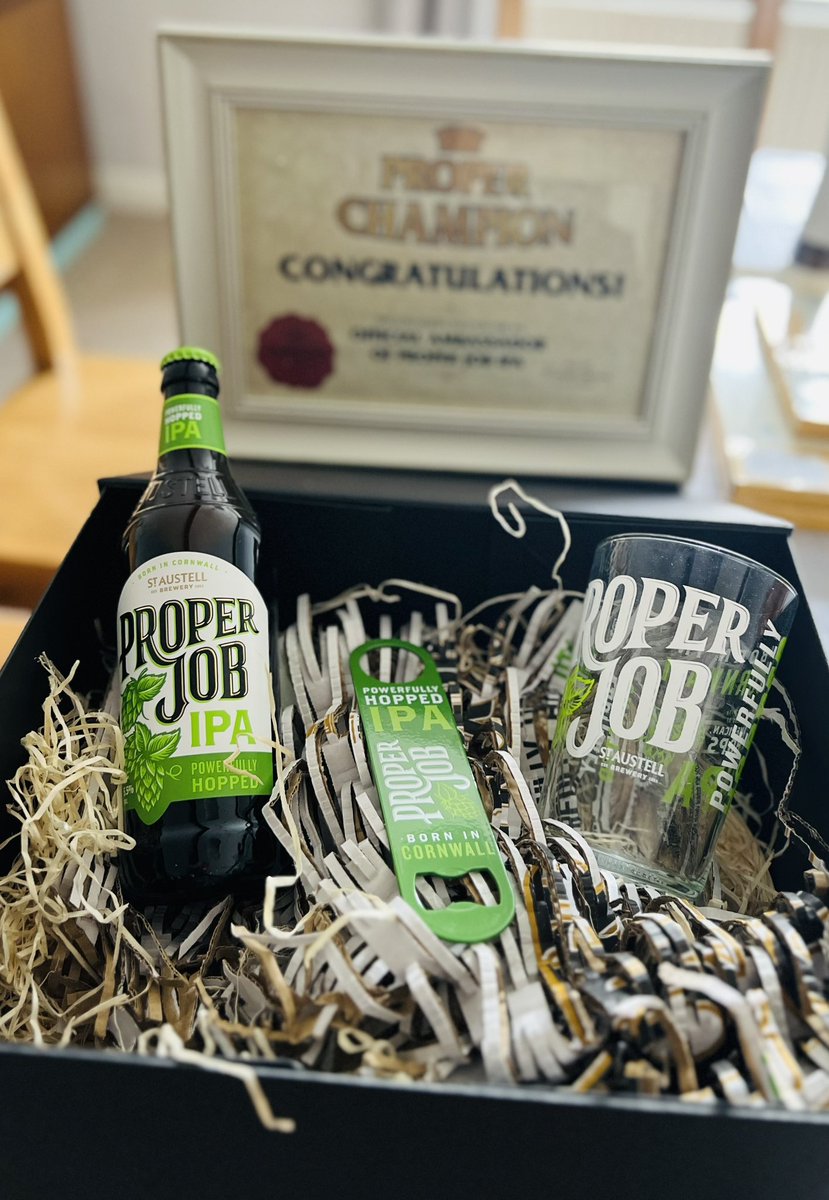 Just arrived… The perks of being a @StAustellBrew #ProperJobAmbassador Loving the new branding 💚🍺👌🏻