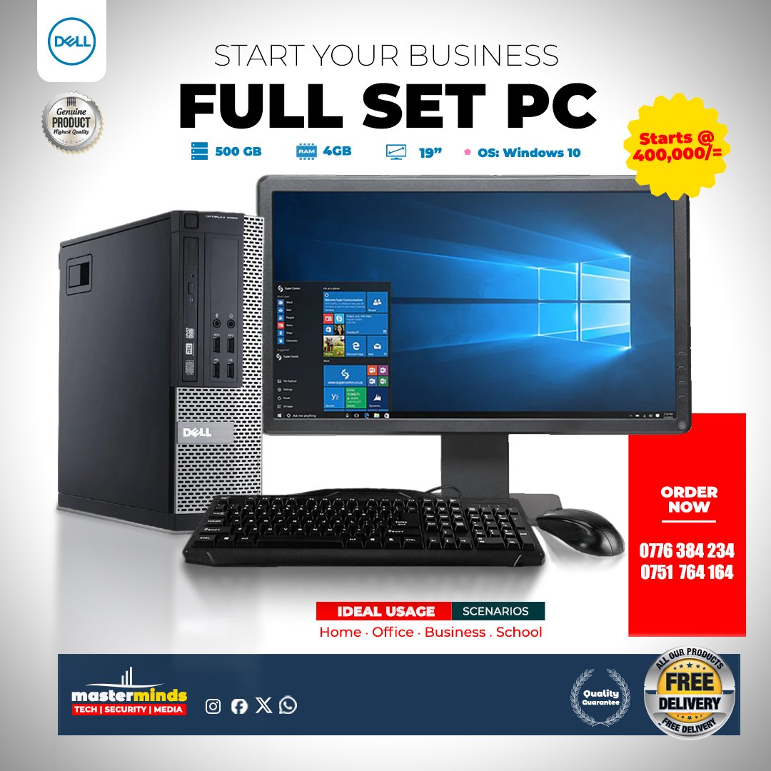 Get a fullset Desktop PC from as low as 400k. 0751-764-164, 0776-384-234