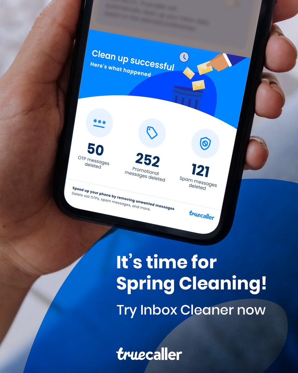 Cleaning up the mess in your inbox has never been easier! With Inbox Cleaner, you can get rid of the overflowing messages in seconds. Try it now: tclr.se/3Viv7Xj #SpringCleaning #InboxCleaner #DoMoreWithTruecaller #Truecaller