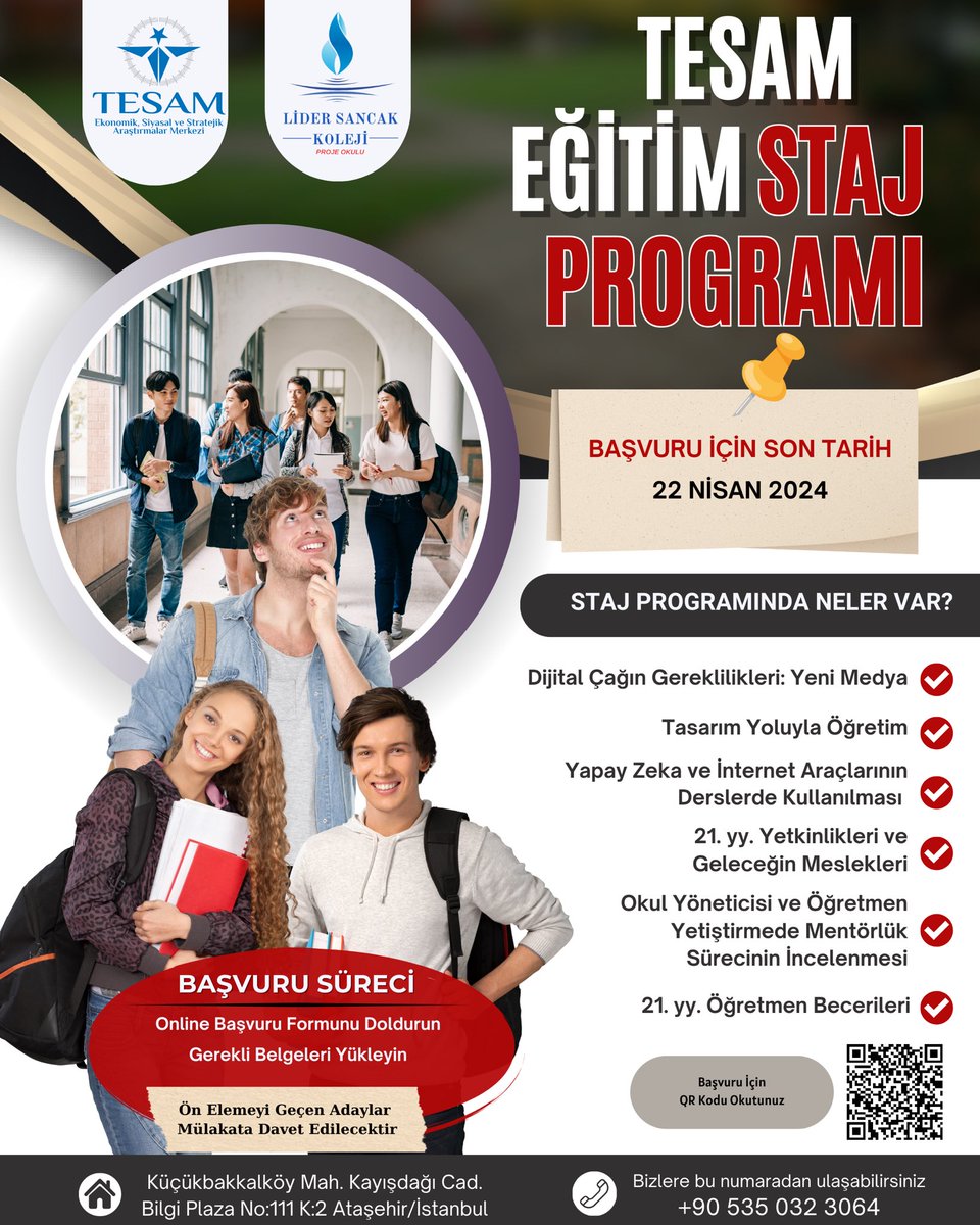 Tesam Eğitim Staj Programı başlıyor!