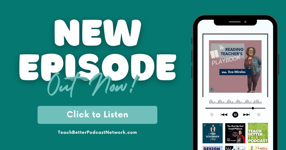 teachbetterteam's tweet image. Join Eva Mireles on The Reading Teacher's Playbook for evidence-based literacy practices in grades 3-5. Simplify instruction, promote growth, and create engaging lessons. Let's huddle up, learn together, and foster a love for reading: buff.ly/3vlEgHO. #PodcastNetwork