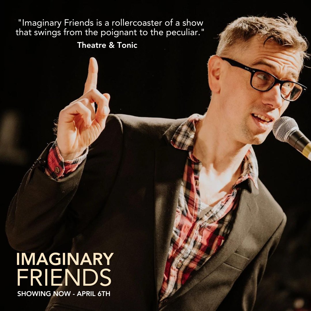 'Imaginary Friends is a rollercoaster of a show that swings from the poignant to the peculiar.' Theatre and Tonic Showing now until April 6th at Alphabetti Theatre. Tickets at ow.ly/U0Tv50R0xry Read the full review at ow.ly/tc6450R0xrz Image by Benjamin M Smith