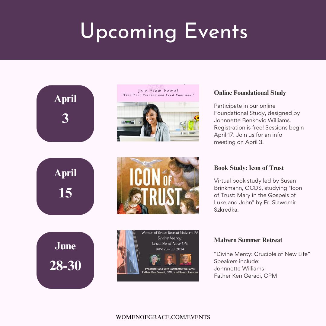 WomenOfGrace's tweet photo. We want YOU to experience sisterhood with like-minded Catholic women while drawing closer to Our Lord! Check out https://t.co/9C8Qxydvkk for an event near you!
#Catholicwomen #Catholicwoman #Catholic #Catholicmama #Catholicmom #sistersinChrist #womenofgrace #authenticfemininity https://t.co/vamwIX5bBI
