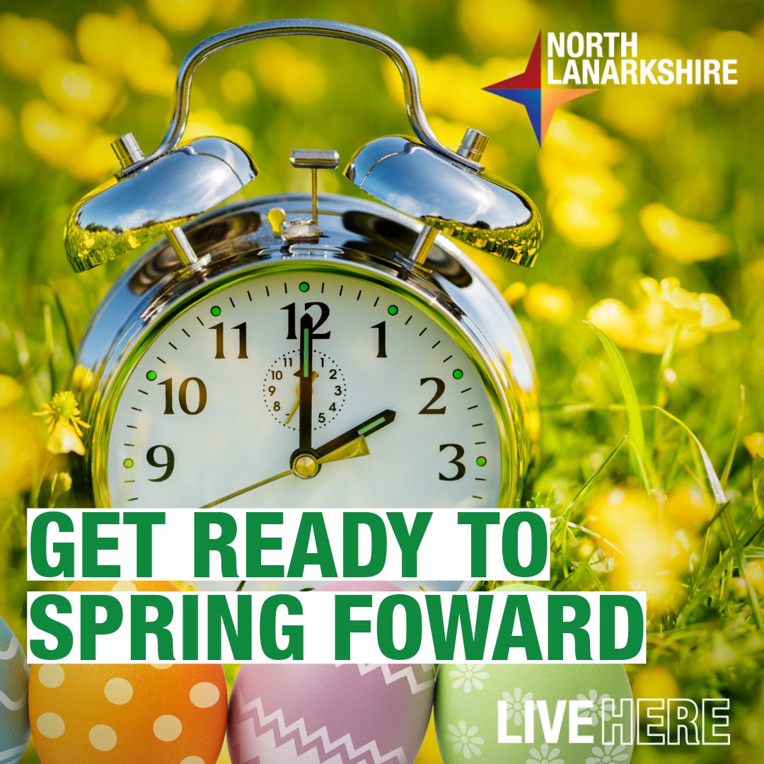 Don't forget ... the clocks 🕐 go forward by one hour at 1am on Sunday 31 March #springforward Have a lovely Easter!