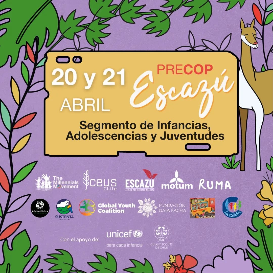 #PreCOPEscazú2024 🍃🕊️ ✊🏼 ¡Participa de la Consulta Virtual de Infancias, Adolescencias y Juventudes rumbo a la COP3 del Acuerdo de Escazú! Y se parte de la movilización regional por la justicia climática 🌎💚 🔗 Regístrate en el siguiente link 👉🏽 bit.ly/precop_infanci…