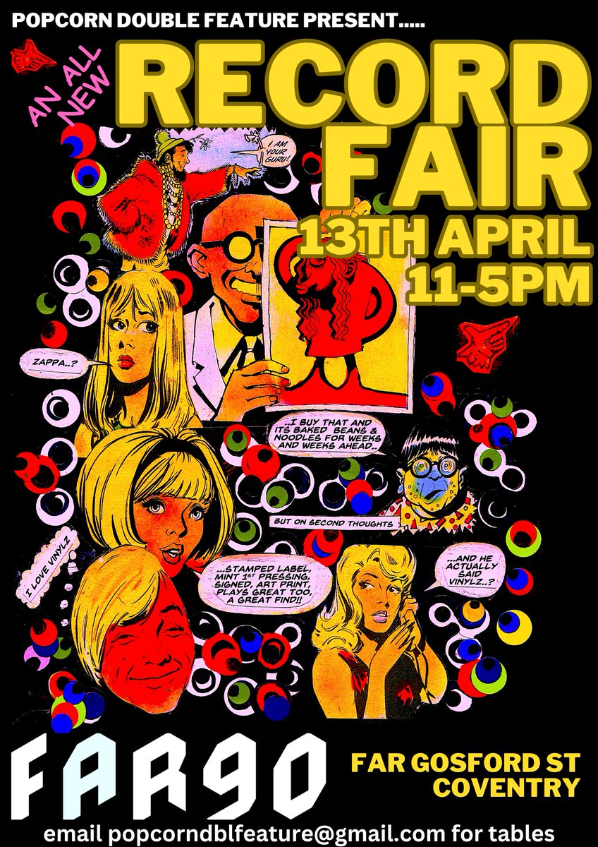 Get your digging fingers ready for our next Record Fair on 13th April at @FargoVillage #coventry still a few tables left contact us for bookings #vinyl Event page here 👇 facebook.com/share/SgKB1non…