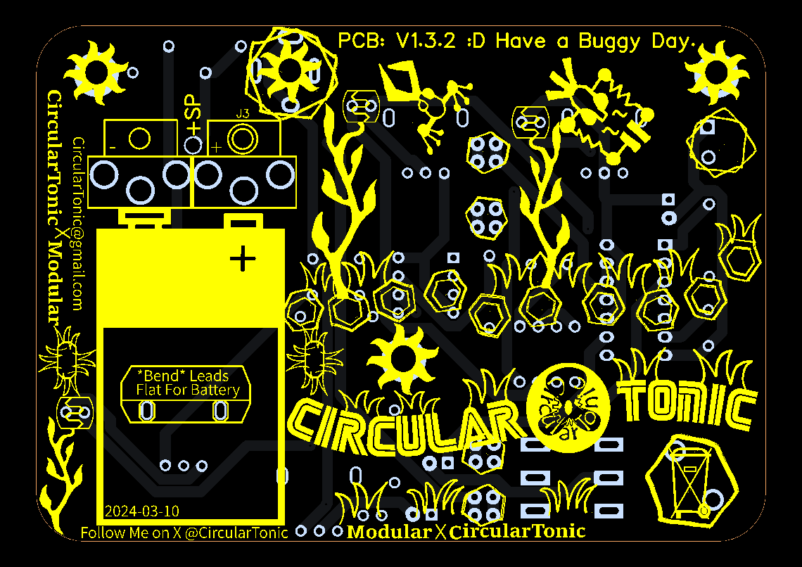 CircularTonic's tweet photo. I am liking this Yellow on Black Silkscreen for my PCB card. But it is pretty Pricey #synth #synthwave #synthesizer #eurorack #Modular #eletronics #eurorack #retro #analogue #Engineering https://t.co/RnMnVnE2DQ