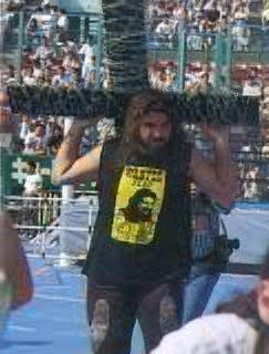 Jesus, carrying the cross to Golgotha. (32 AD, colorized)