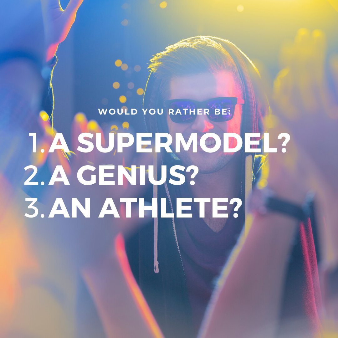 Which would you pick: being world-class attractive, a genius, or famous for doing something great? 🤔

#wouldyourather #chooseyourdestiny #onechoice #besthoice #alwaysbest
 #RiversideRealestate #RiversideHomes #RiversideBroker #JamesCottrell #jamesforhomes