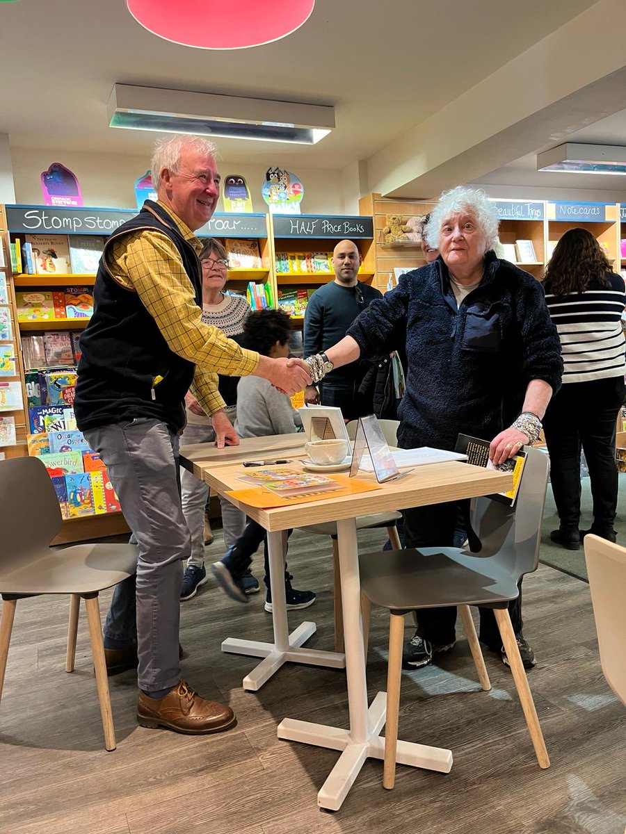 Mrs Green came along to the launch of my book today Peter, Sue & a lot of Poo ⁦@WhiteRoseBooks⁩