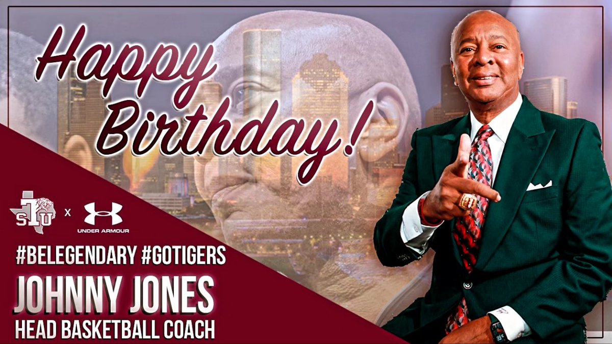 TSUMensHoops's tweet photo. Tiger fans ANOTHER 1(dj khaled voice) we want to say HAPPY BIRTHDAY to OUR coach, Coach Johnny Jones and wishing you many blessings 🎂🎂🎂🎂🎉🎉🎉🎉🎉 

#BeLegendary #GoTigers #TexasSouthernBasketball https://t.co/LcHE2mBgH6