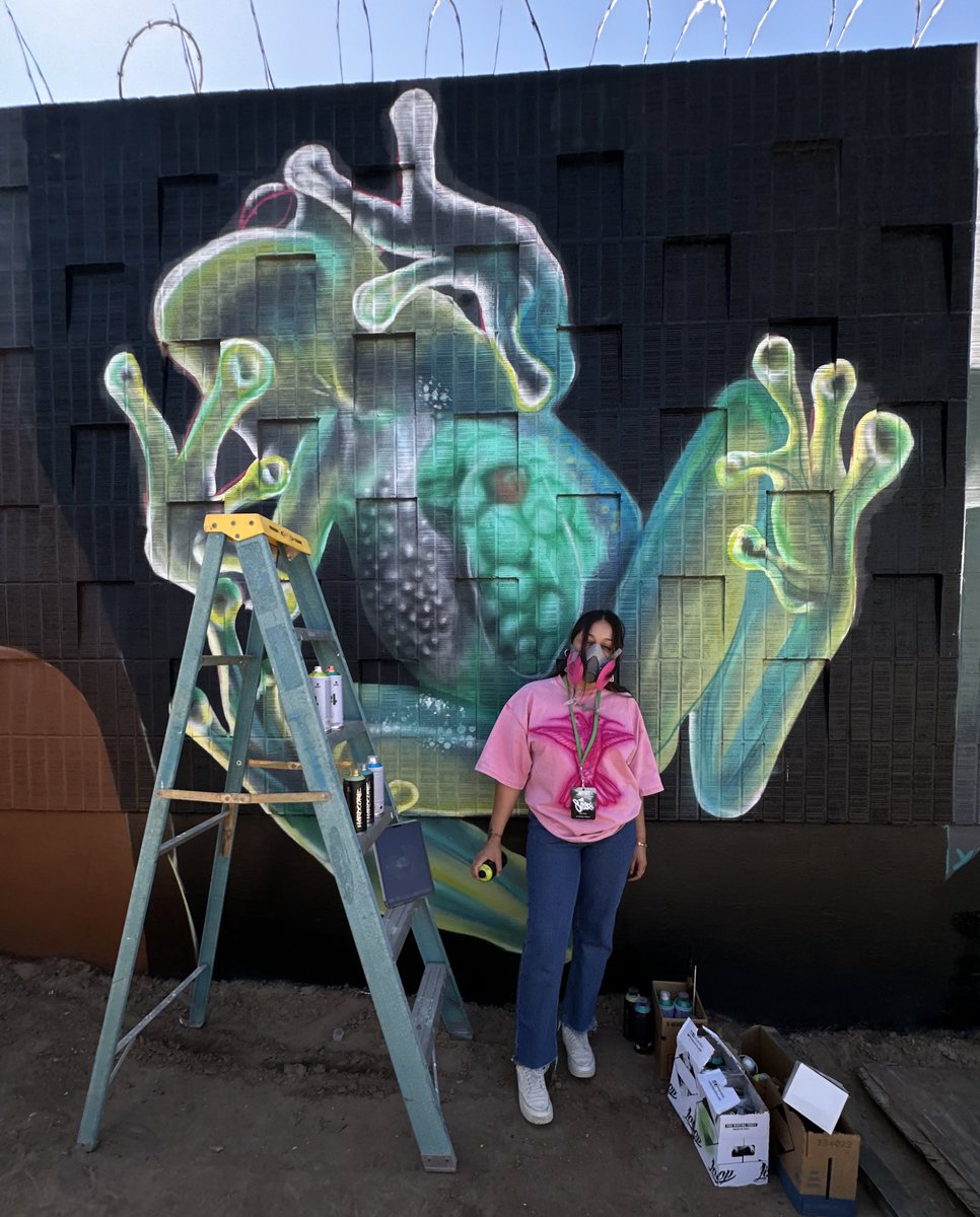 yiselart's tweet image. My latest spray paint project! 🐸