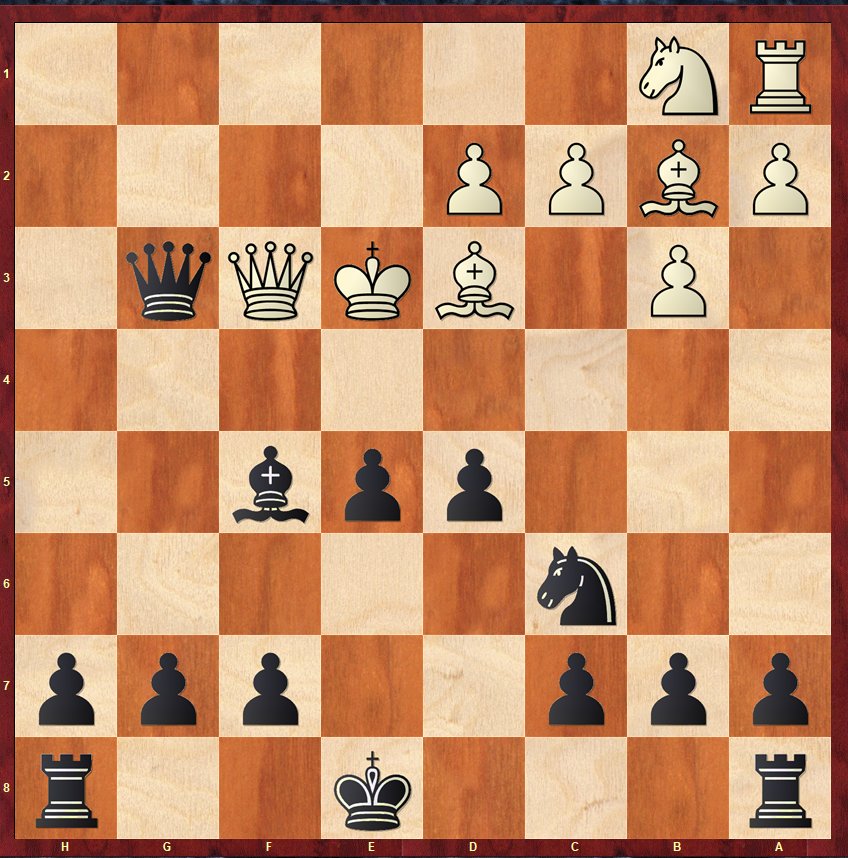 My 9-year old junior student is working through my Counterattack course chessable.com/learn-to-count… and counterattacking is becoming more visible in his games. So so happy to see my student (Black) play 14... d4 15. Ke2 here and now your move!