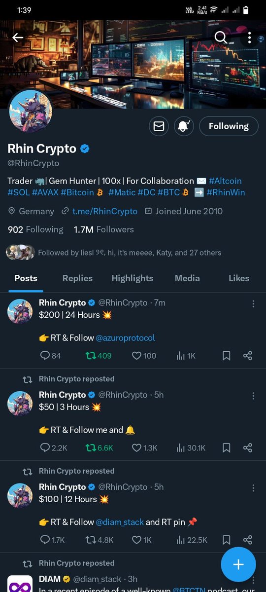zazaraiah's tweet photo. @GiveAwayHost @RhinCrypto rhin https://t.co/mBzcFiVQv6