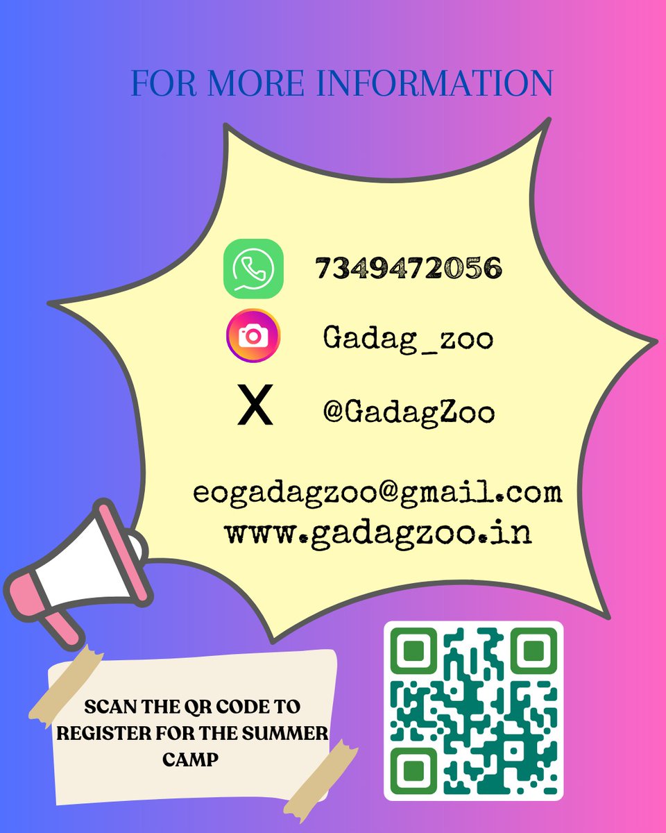 Join us on summer adventure @Gadag_Zoo
 .
#GADAG #gadagzoo #summercamp #education #conservation #conservationeducation