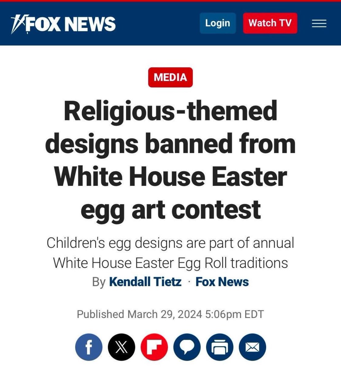 Joe Biden declares that Easter Sunday is transgender visibility day while he bans Christian symbols from the White House Easter egg roll. Disgraceful. Easter will forever be the celebration of Jesus Christ’s resurrection.