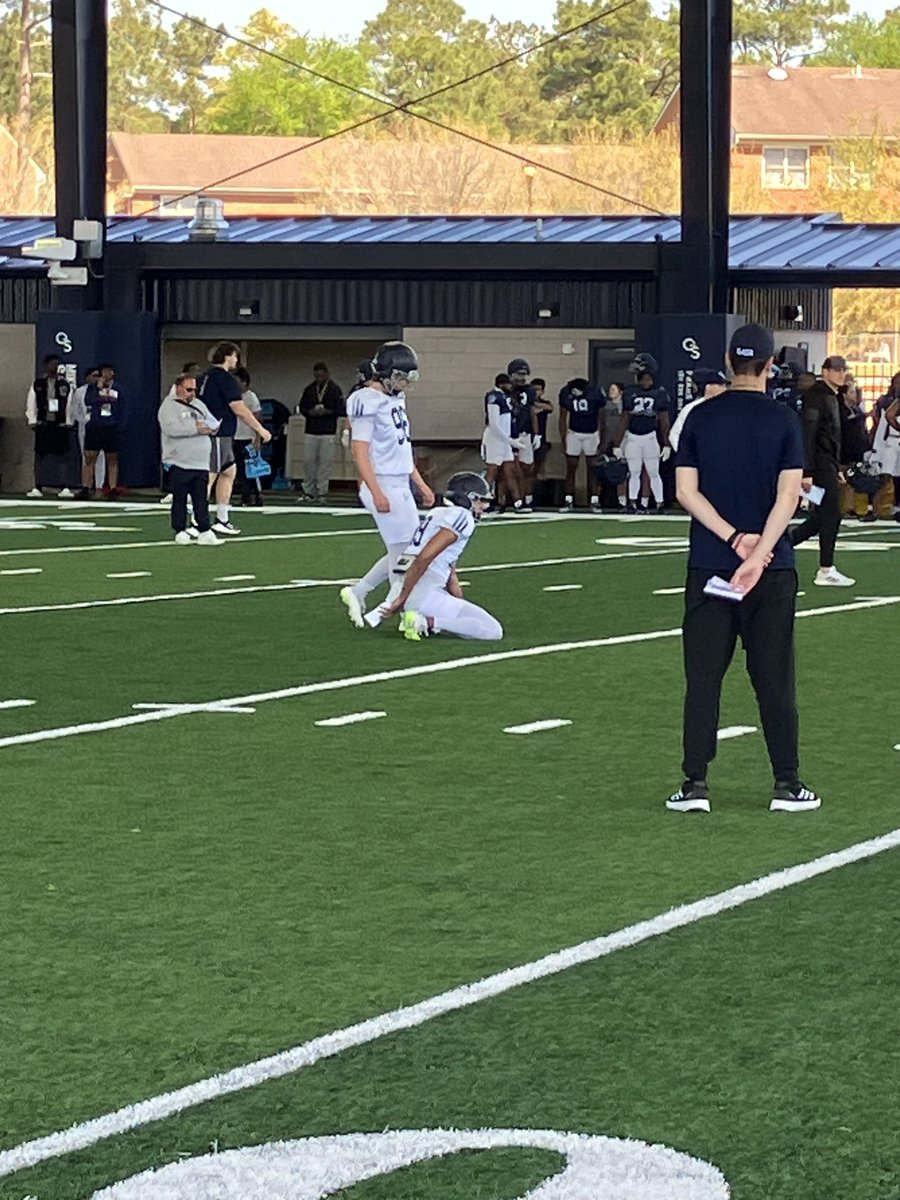 Great to see and talk to  former player of mine  from OHS Chase Folser kicking today at GSU spring practice! Proud of you! <a href="/ChaseFolser/">Chase Folser</a>