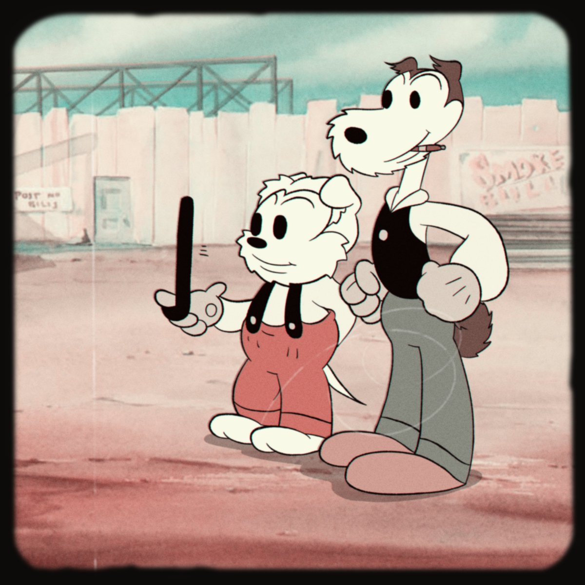 Cousins!
#cuphead #vintage #rubberhose #1930cartoon #vintageart
#rubberhosestyle #1930s #1930scartoons #art #digitalart #artwork #cartoonart #1930style #technicolor #vintagecartoon #llustration #cartoons #30scartoons #watercolor #1930scartoonstyle #terrier #foxterrier #westie