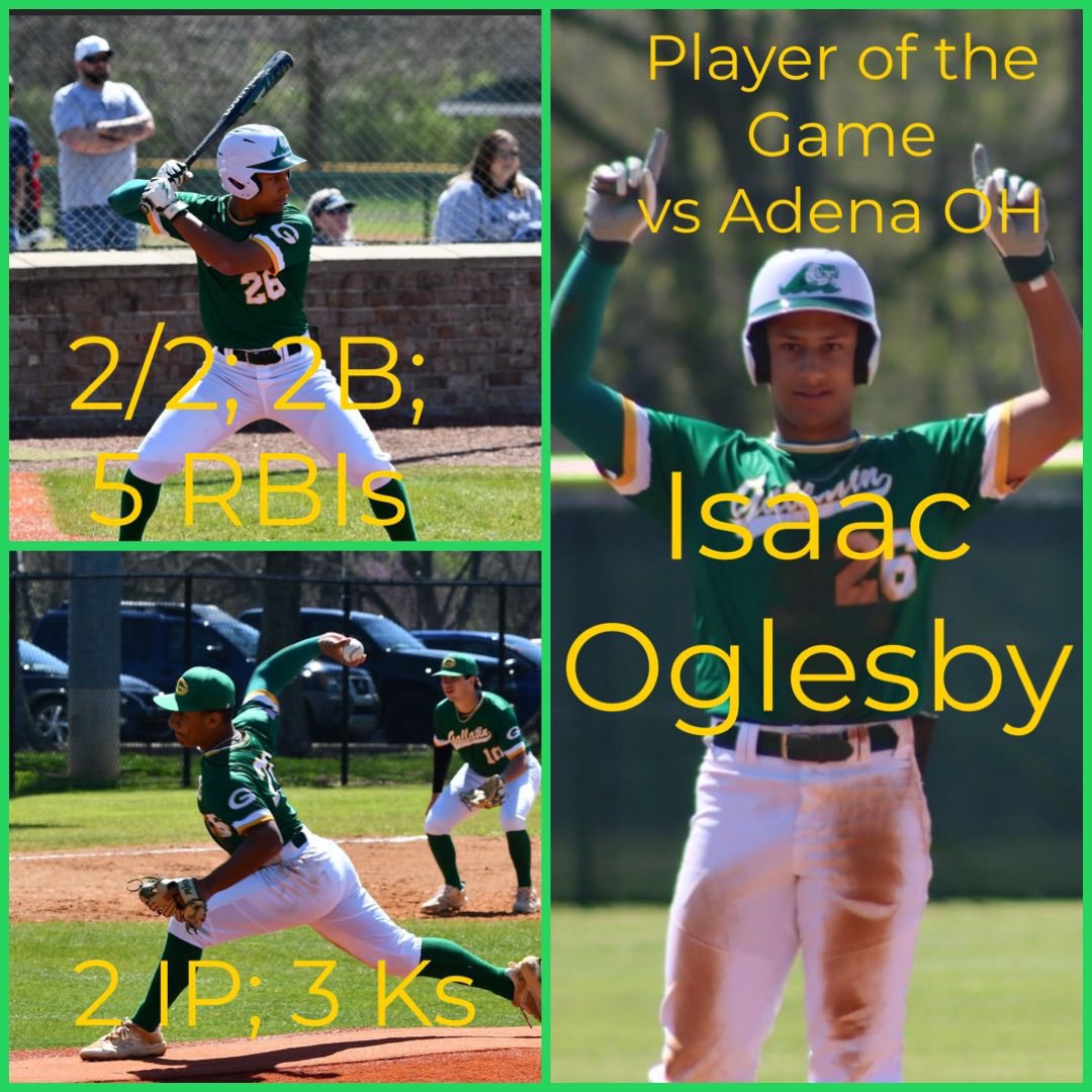 Isaac Oglesby MIF/P with a great game on Friday for <a href="/GWAVEbaseball/">Gallatin HS Baseball</a> 
<a href="/CoachMiller_12/">Austyn Miller</a>