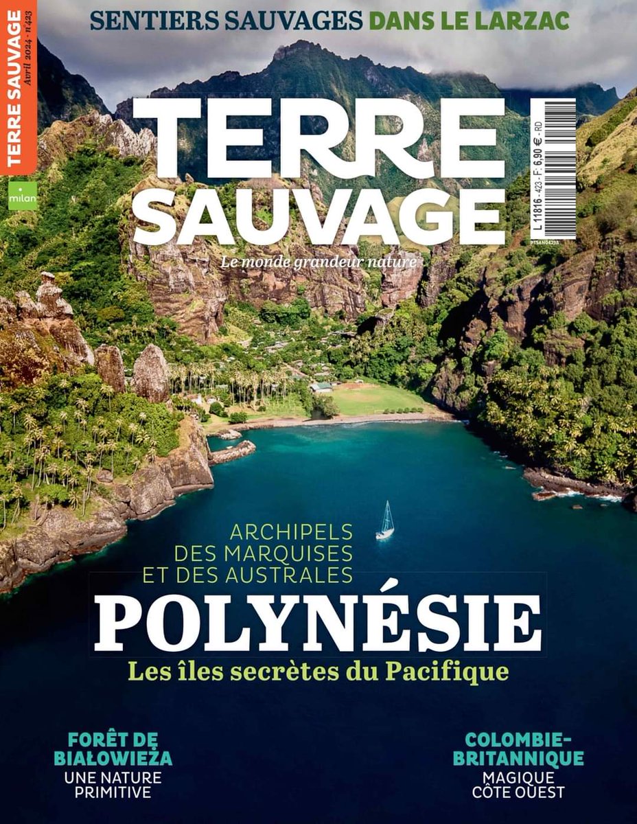 gaetangirard1's tweet photo. #Marquises #Australes #Polynésie
Revue « Terre Sauvage », mars-avril 2024 : Archipels des Marquises et des Australes, Polynésie : les îles secrètes du Pacifique https://t.co/NrdNuapAS7