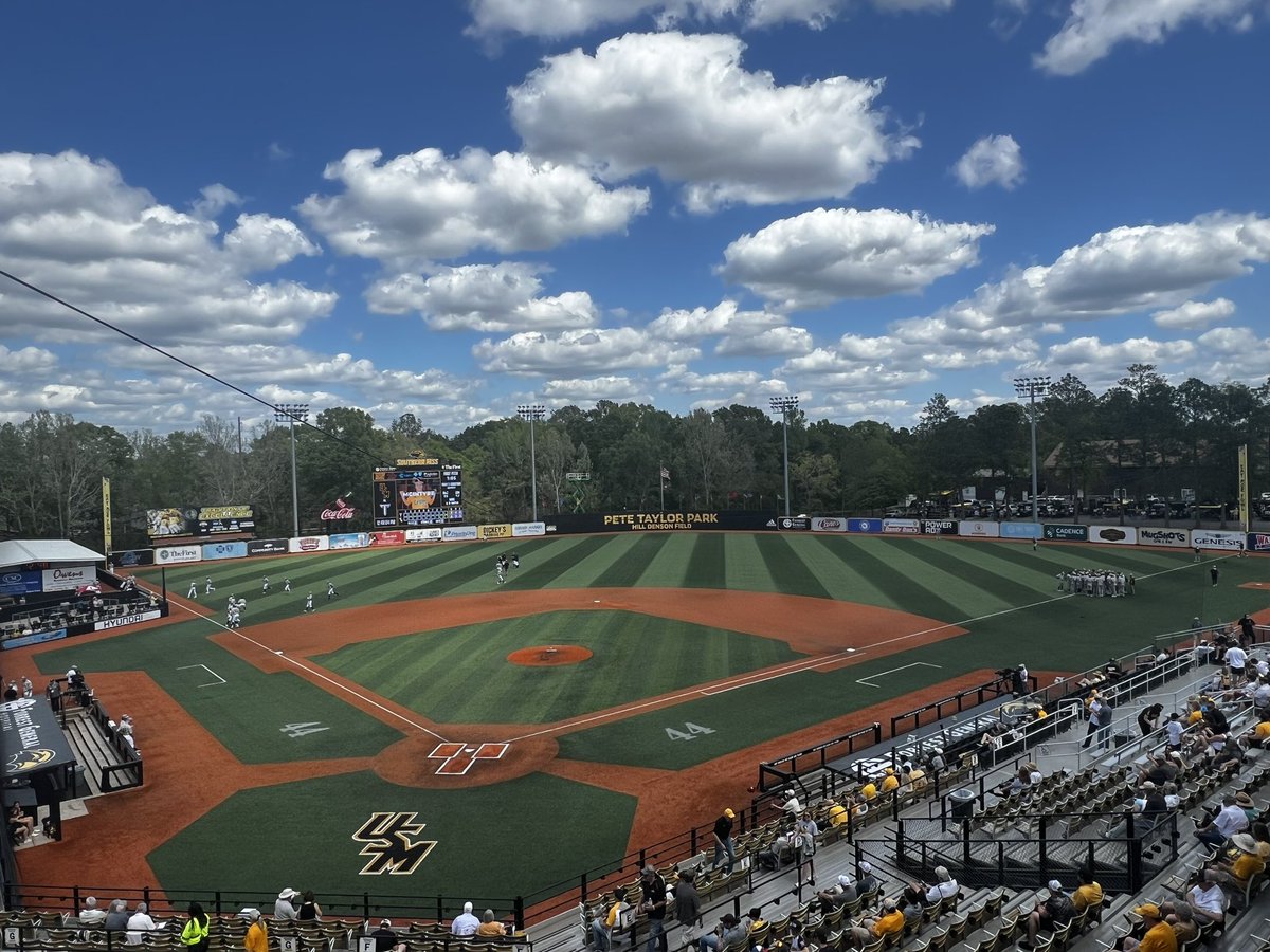 ThejbakerERA's tweet photo. Hereโs to a full dose of epic! ๐ @SouthernMissBSB & @TroyTrojansBSB โRubber Matchโ #SBCbaseball โพ๏ธ Join us on @ESPNPlus https://t.co/7XHYcVeMDb