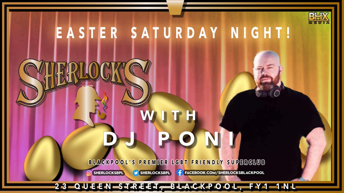 Later tonight the fantastic <a href="/DJ_Poni/">James Deponeo</a> at Sherlock’s! Join us!