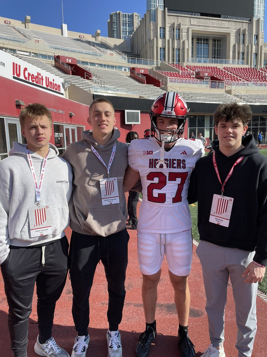 After a great visit and conversation with @CCignettiIU I’m extremely grateful to receive an offer from @IndianaFootball !!! @CoachTSunseri @CoachShanahan_ @Coach_PatKuntz @CoachOlaAdams @GageProctor12 @jlmcdonald11 @SWiltfong247 @ChadSimmons_ @adamgorney @CoachDanny10 @MB_Weaver