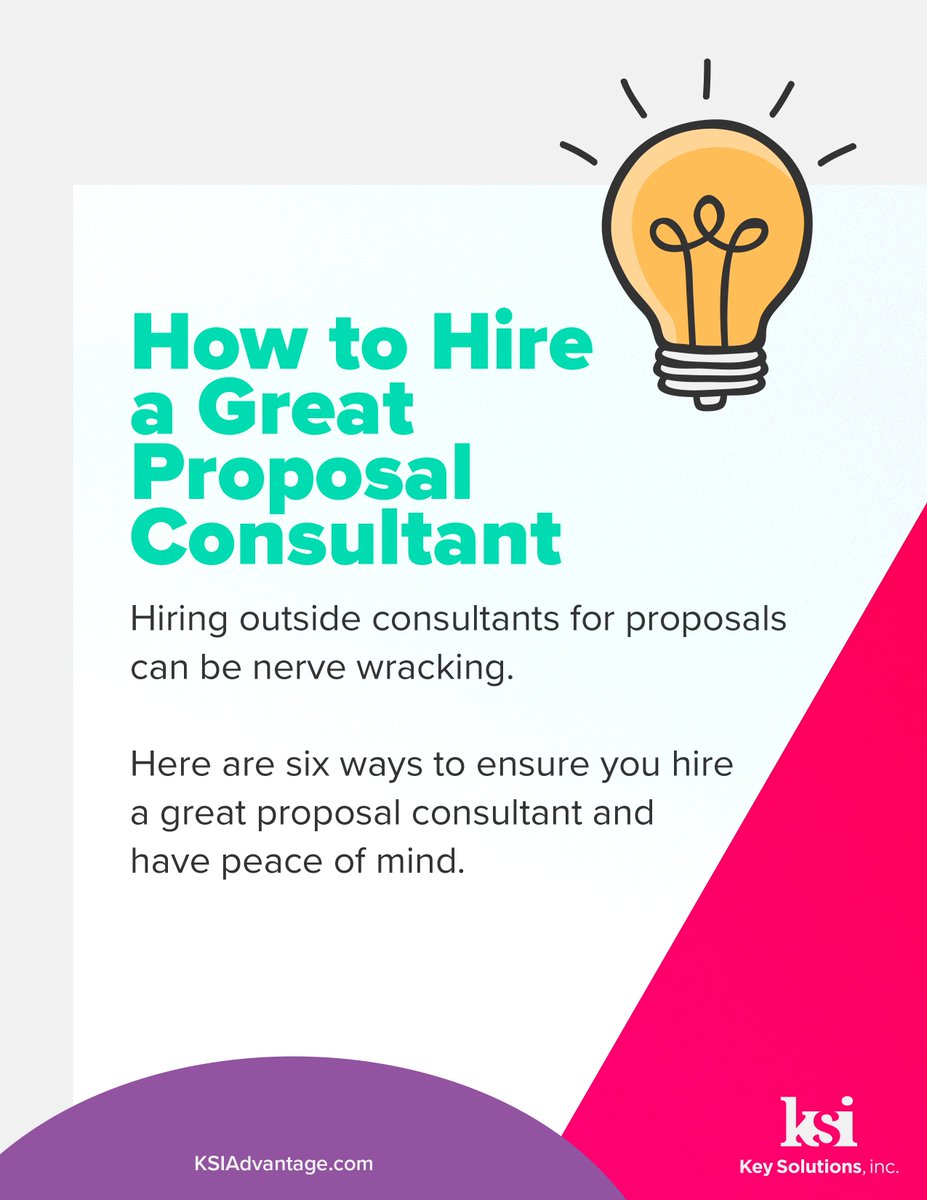 We get it - hiring outside consultants for proposals can be stressful 😬. Who wants to risk having a bad experience, right?

But don't worry, we've got your back: bit.ly/3vxPOrg