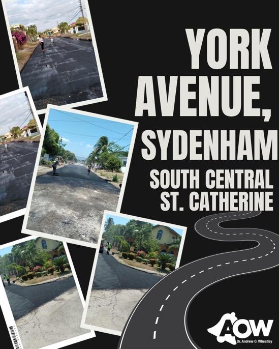 We are working to improve the hard infrastructure within the constituency of St. Catherine South Central. York Avenue, Sydenham is currently being completed and we will be working on more throughout the constituency. #AOW #SouthCentralStCatherine 🇯🇲 #Jamaica