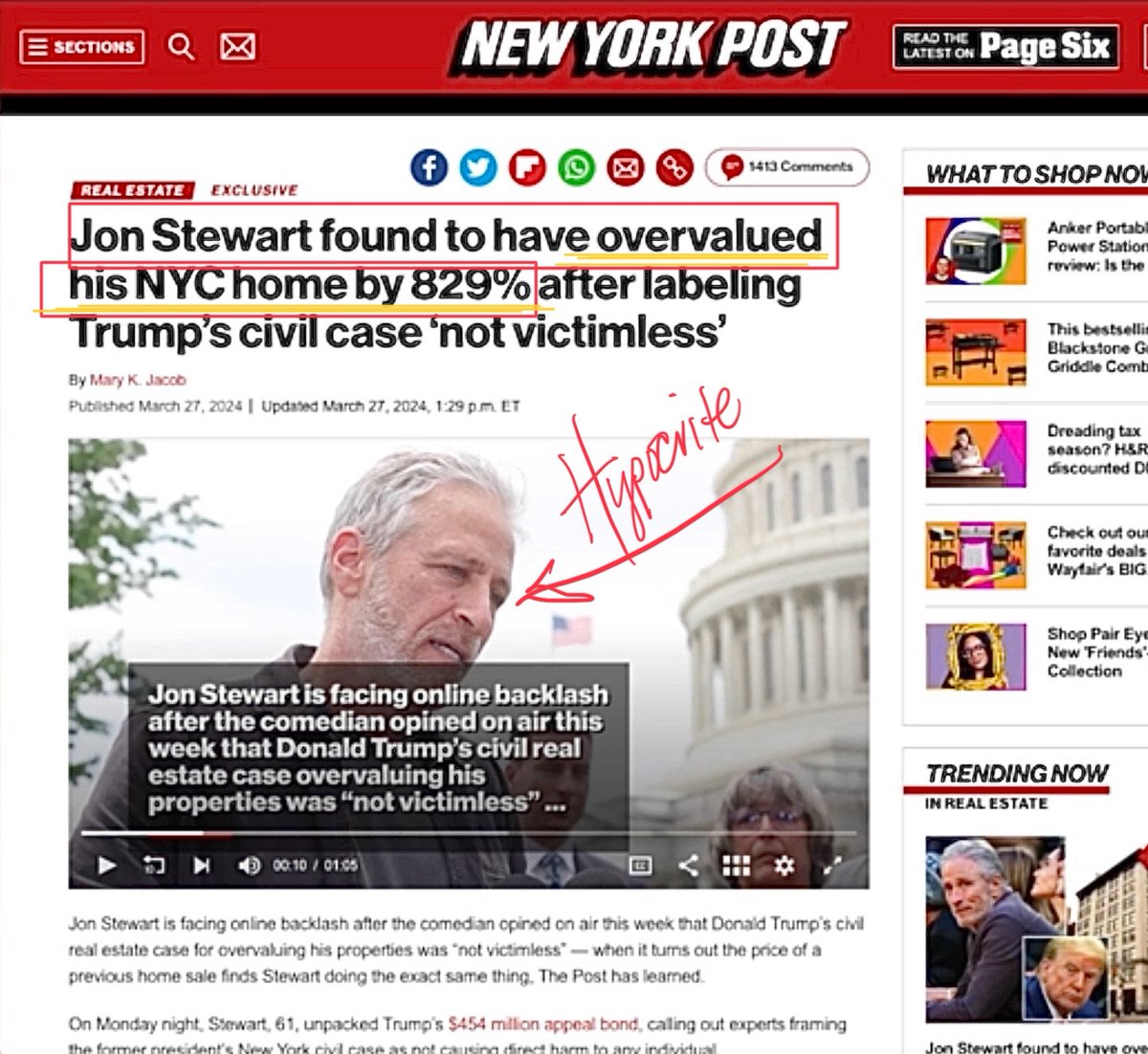 Nobody's above the law... but Dems & globalist RINOs...
@jonstewart is a hypocrite & sc*mbag ADMITTING to the 'crime' he is certain #45 committed. 
#2TieredJustice