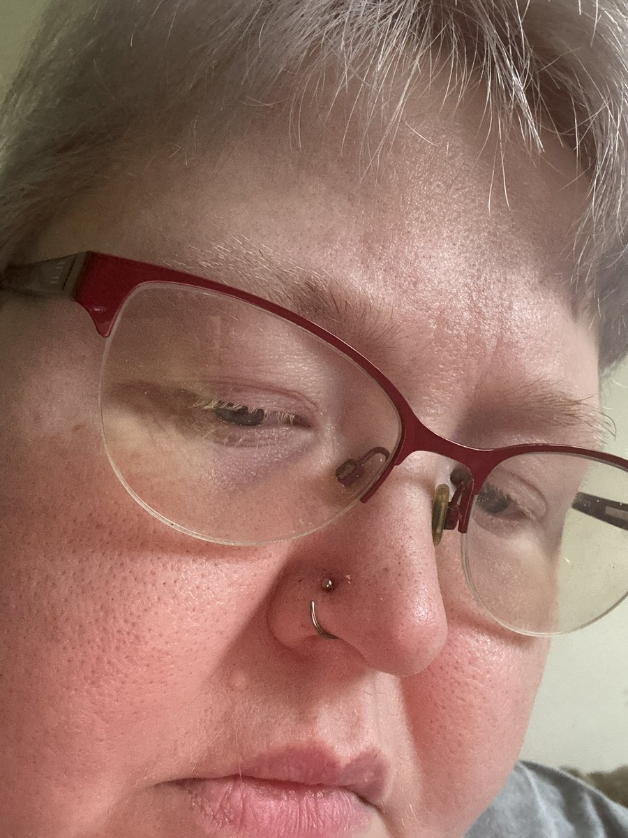 Went to have my nose piercing changed. Piercer couldn’t find the hole from the inside as my nose was too small. This is another way of my mum saying I hate that thing from beyond the grave.
