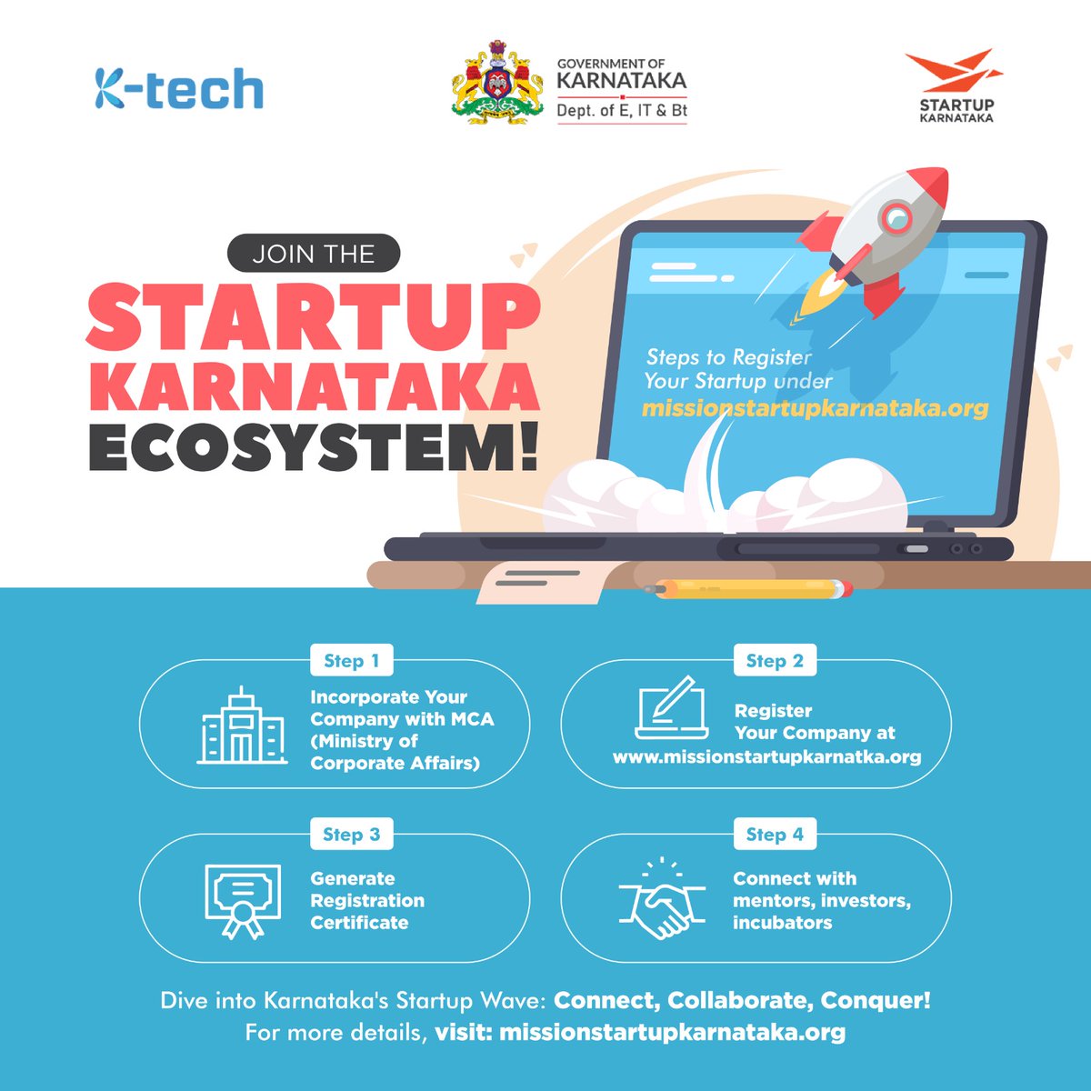 Unlocking opportunities, entrepreneurs can now effortlessly register and tap into the advantages offered by Karnataka's Startup Policy under the IT BT Department. Here's your guide to navigating the registration process & accessing a wealth of benefits for your startup journey!