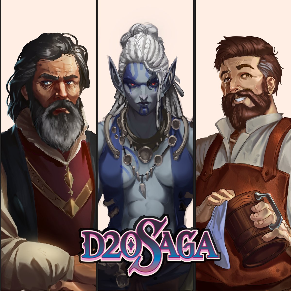 Post novo no Artstation!
 Essas foram mais algumas artes que fiz para a revista D20 Saga da @D20CultureBR
Tem sido bem bacana trabalhar com eles e fazer alguns NPCs.
Espero que gostem!  
 #d20saga #d20culture #ponycorn #tabletoprpg artstation.com/artwork/QX4vbZ