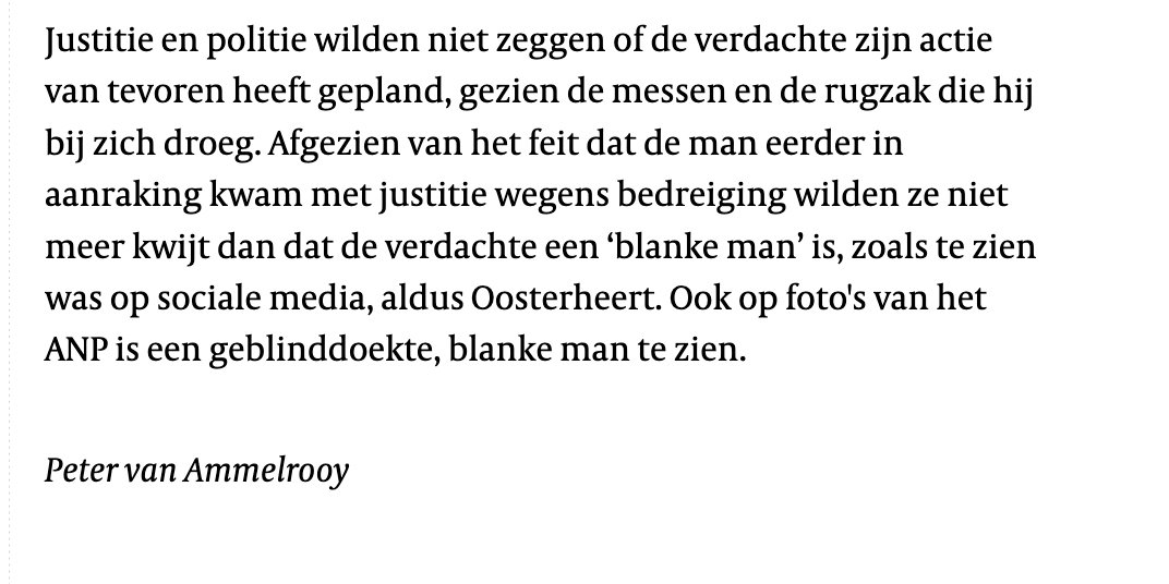 teunvoeten's tweet image. bizar, Volkskrant spreekt over #Blanke man, moet dat niet zijn #WitteMan?