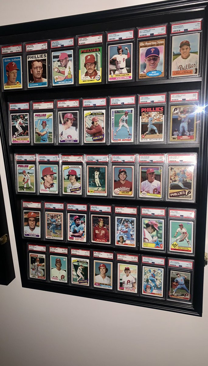 @dhdrewry @BaseballAlmanac @CardPurchaser @1Cash28 @coopincanada Top row is all Phillies with their numbers retired.
Then a row of each of my favorite Phillies from the 1980 World Series Champions

#CornerOfYourCollection