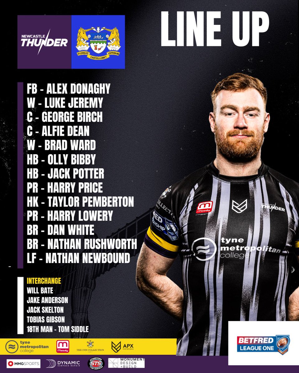 ThunderRugby's tweet photo. ⚡️LINE UP⚡️

This is how your Thunder team will line up for todays game against Workington Town https://t.co/rHz3LQ4r3A