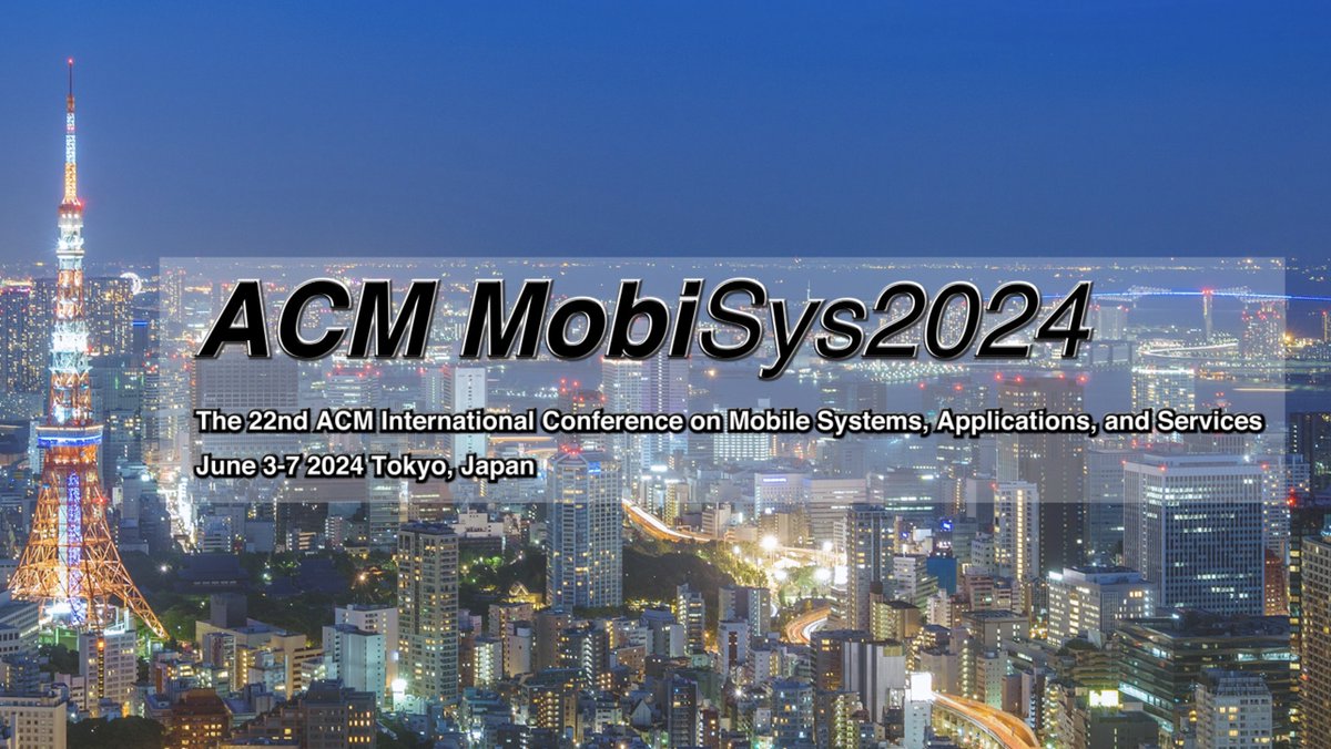 Rising Stars Forum at #MobiSys2024. Deadline is *April 1st, 2024, AoE* (firm deadline) You still have some time! sigmobile.org/mobisys/2024/r… #SIGMOBILE #ACM #MobiSys2024 #Tokyo