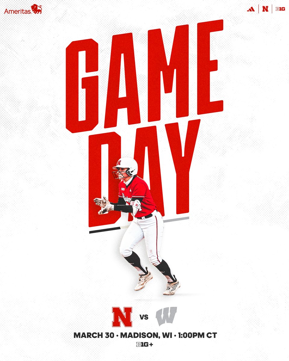 Badger business part 2️⃣. 🆚: Wisconsin 📍: Madison, WI 🕐: 1:00pm CT 💻 : B1G+ 📻: @HuskersRadio