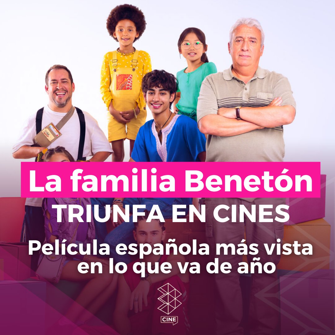 🎬 #LaFamiliaBenetón TRIUNFA en cines y es ya la película española estrenada este año MÁS VISTA 👥 La cinta de @atresmediacine supera ya los 250.000 espectadores 👏👏👏