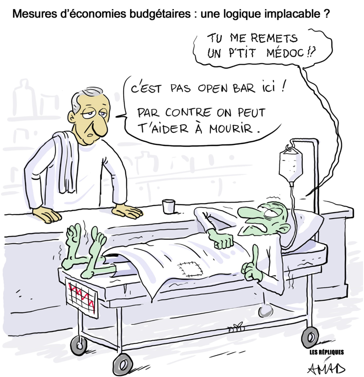 Pour @BrunoLeMaire ministre de l'Economie les médicaments 'ça ne peut pas être open bar' Dessin de @Amad_dessins pour Les Répliques