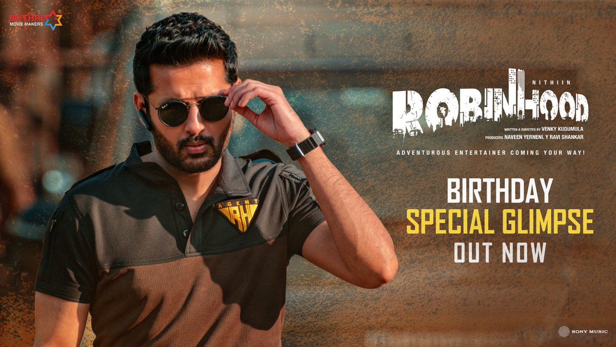 Massive entertainment coming your way 💥💥💥 Happy Birthday to our dearest #Robinhood @actor_nithiin ❤‍🔥 Here's the special Birthday glimpse ✨ ▶️ youtu.be/Y5sa6Nwf-T8 #HBDNithiin 🔥 @VenkyKudumula @gvprakash @MythriOfficial