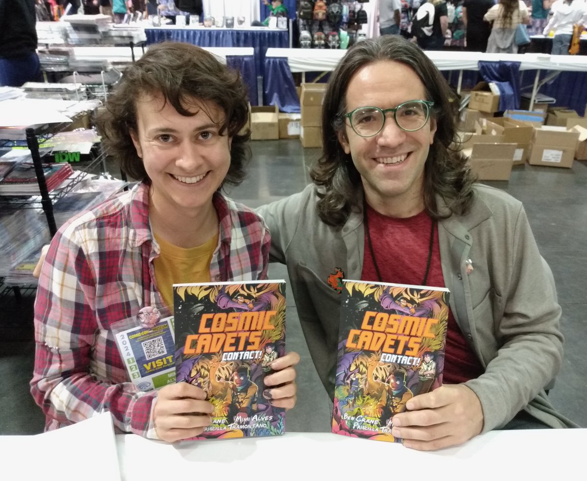 Thanks to artist Mimi Alves and writer Ben Crane for telling me about their new graphic novel, Cosmic Cadets: Contact! If you're in Southern California, you can meet them this weekend at the IDW booth at Wondercon!