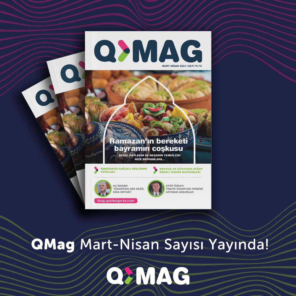 quicksigorta's tweet photo. Birbirinden renkli içerikleriyle #QMag Mart-Nisan sayısı tüm dijital raflarda yerini aldı 📲

✅️ Ramazan’ın bereketi bayramın coşkusu 🍬
✅ Nevruz ve dünyanın diğer renkli bahar bayramları 🌺
✅ Türkiye’nin tarihi yeraltı kentleri 🔦

👉🏼 https://t.co/fpPx7wcMAo https://t.co/cVlw7ufeLi