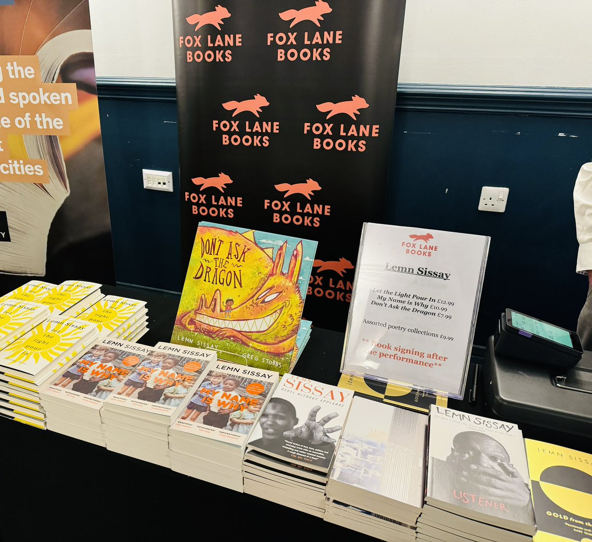 We are here @grandoperayork with @YorkLitFest for an afternoon with @lemnsissay - any signed & dedicated book requests, please DM/email by 4pm