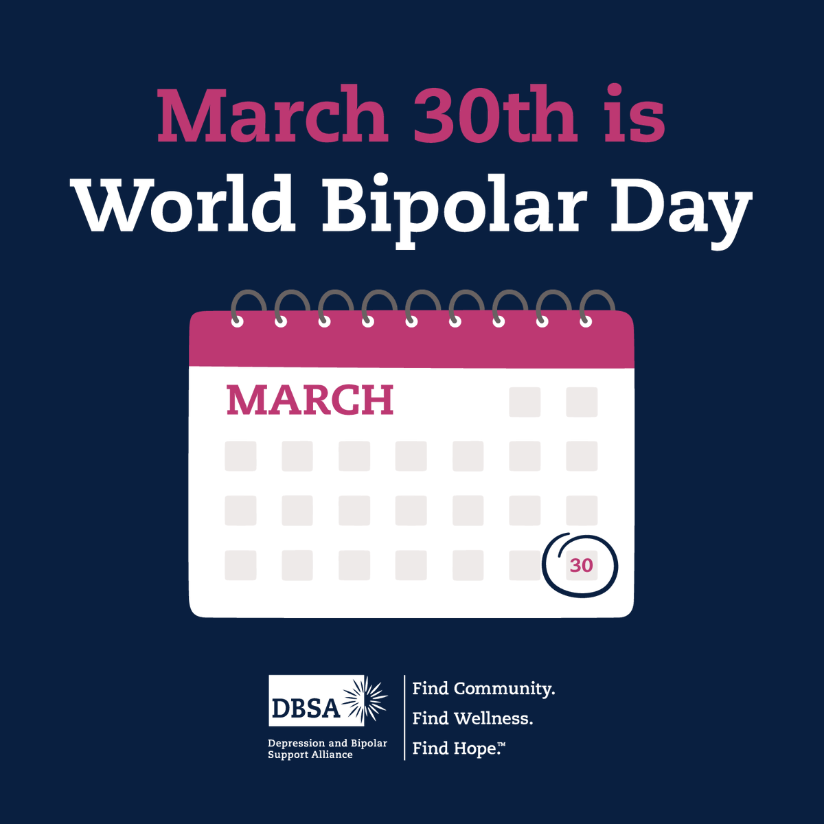 LAST DAY TO DOUBLE YOUR GIFT! We hope you've seen the bipolar disorder resources we've shared this month. DBSA is a leading peer organization for individuals with mood disorders. Your gift will help us provide support, education, and hope all year round. bit.ly/3TrLmCh