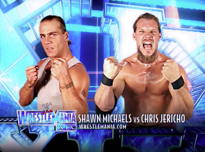 wrestle_hist's tweet photo. 3/30/2003
Shawn Michaels defeated Chris Jericho at WrestleMania XIX from Safeco Field in Seattle, Washington.
#WWE #WrestleManiaXIX #ShawnMichaels #HBK #HeartBreakKid #TheShowStopper #MrWrestleMania #ChrisJericho #Y2J #Lionheart #TheDemoGod #TheOcho https://t.co/p5XOrjo5lP